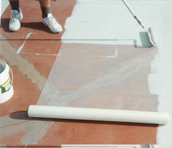 fiberglass laying for a perth sports court
